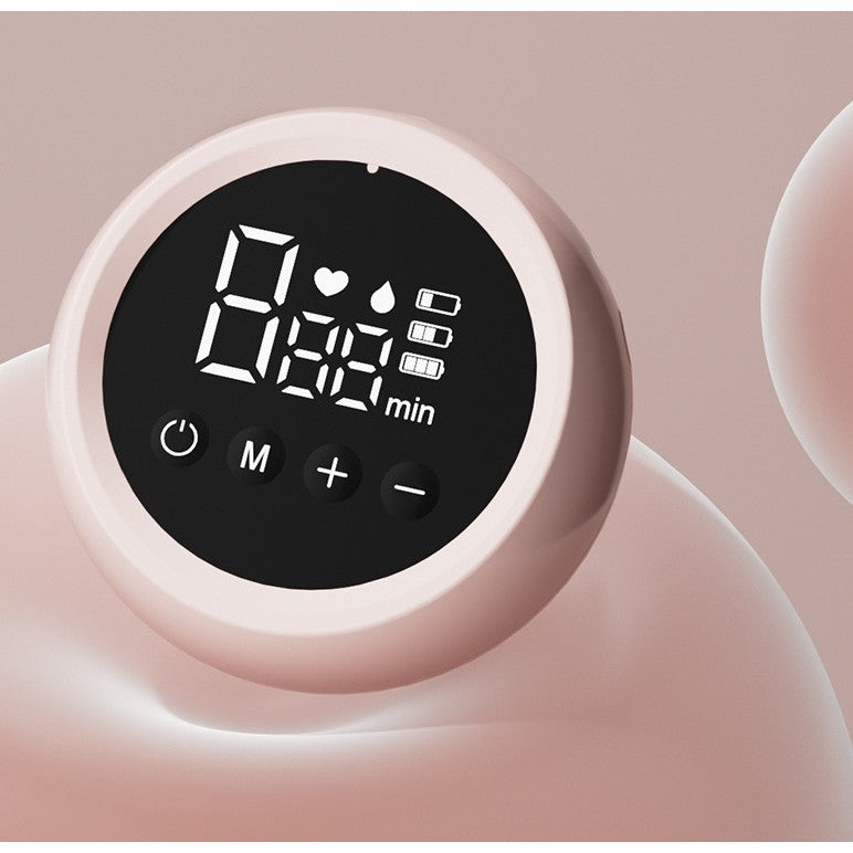 Pompa de San Electrica 2 in 1, Flippy, cu 2 Biberoane, Capacitate 180 ml, Incarcare USB Tip C, 1200 mAh, 2 Moduri, 9 Viteze, Roz Transparent