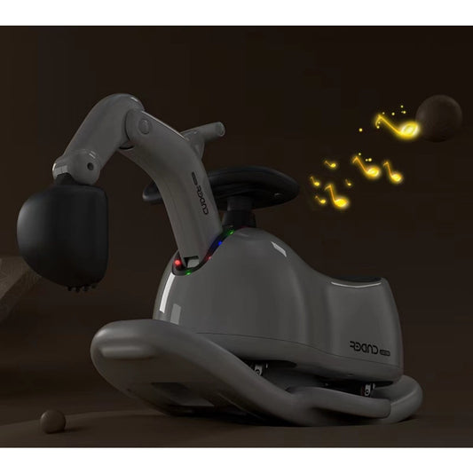 Masina 3 in 1, Flippy, 1-3 Ani, Tip Excavator/Balansoar/Masina Yo Yo, din Plastic, 4 Roti Silentioase, 71.5 x 34 x 39 cm, Alb
