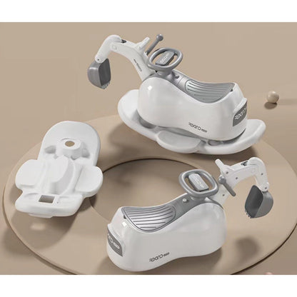 Masina 3 in 1,  1-3 Ani, Tip Excavator/Balansoar/Masina Yo Yo, din Plastic, 4 Roti Silentioase, 71.5 x 34 x 39 cm, Alb