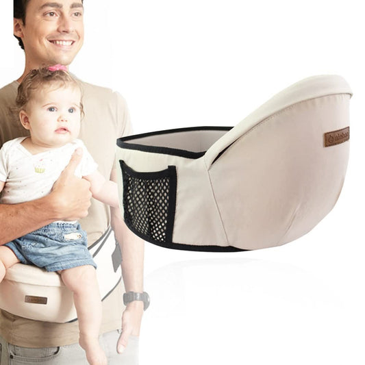 Port-Bebe Ergonomic Ajustabil cu Scaun, 3 Pozitii, Bumbac Respirabil, pentru Copii 0-3 Ani, 20 kg Maxim