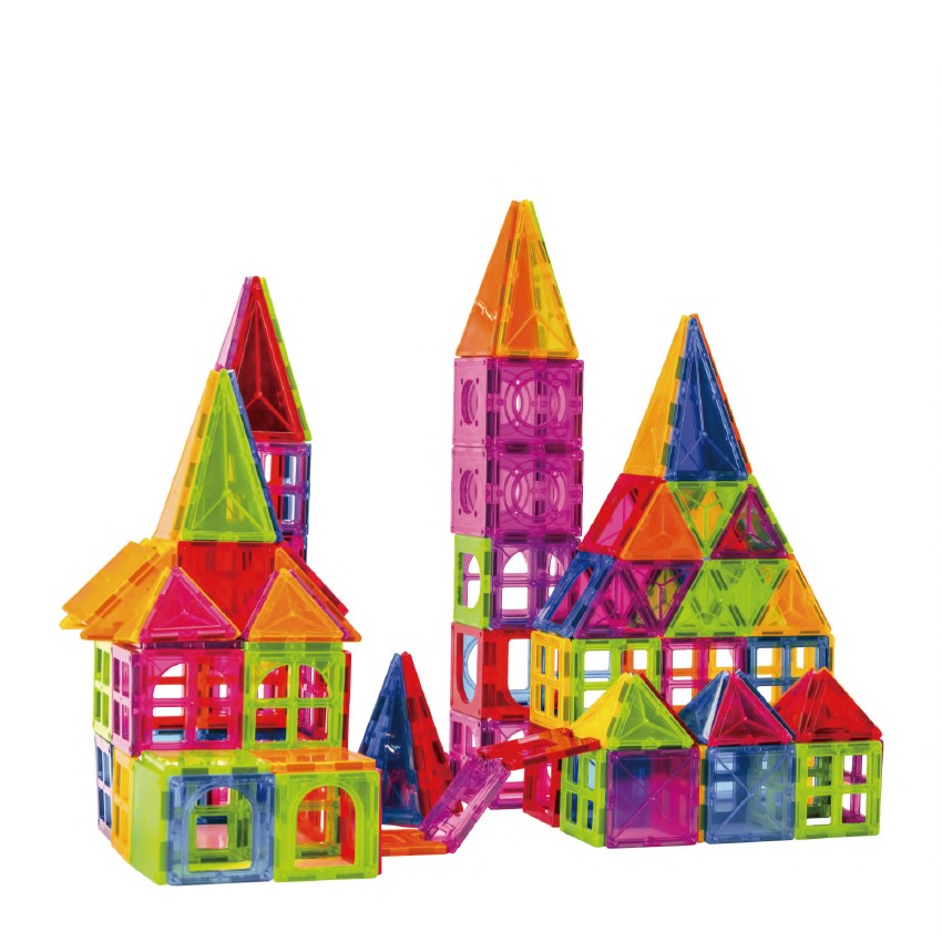 Set 120 de Piese Magnetice de Constructie
