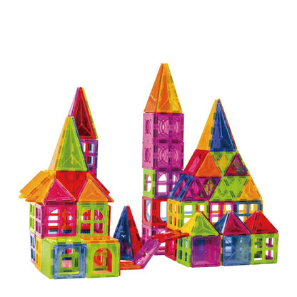 Set 120 de Piese Magnetice de Constructie