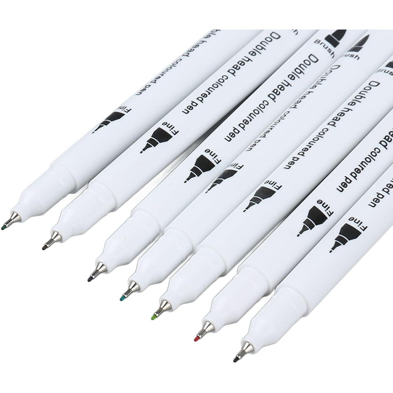 Set Carioci pe Baza de Apa, Flippy, 2 in 1, pentru Pictura, Caligrafie, 120 Culori, Penar Negru, Corp Carioca Alb, 27.5 x 19.5 x 8 cm, Multicolor