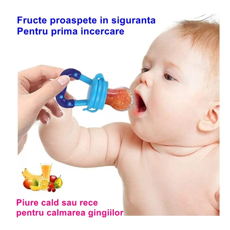 Suzeta pentru diversificarea alimentatiei/dentitie , potrivit pentru fructe si piure proaspat